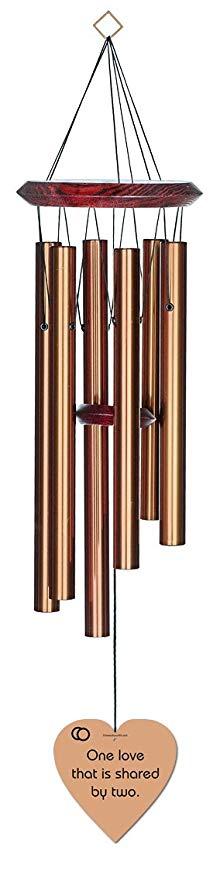 Chimesofyourlife one love-heart-27-bronze One Love Wedding Wind Chime, 27-Inch, Bronze