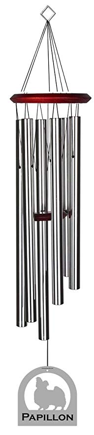 Chimesofyourlife E4543 Wind Chime, Papillon/Silver, 35-Inch