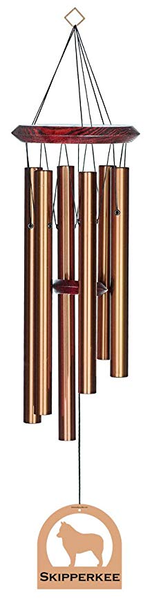 Chimesofyourlife E4348 Wind Chime, Schipperke/Bronze, 27-Inch