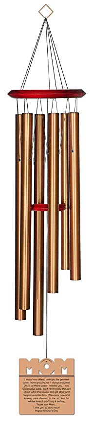 Chimesofyourlife md-mom's smile-heart-35-bronze Thank You Mother's Day Wind Chime, 35-Inch, Bronze