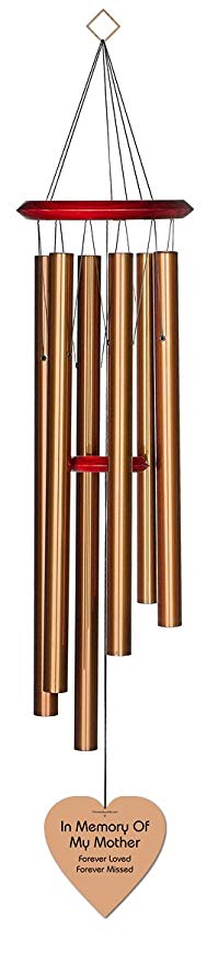 Chimesofyourlife mo-heart-35-bronze Mother Heart Memorial Wind Chime, 35-Inch, Bronze