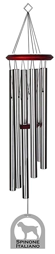 Chimesofyourlife E4207 Wind Chime, Spinone Italiano/Silver, 35-Inch