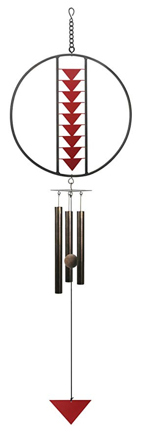 36 Inch Red Triangle Arrows Midway Garden Wind Chime