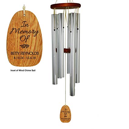 GiftsForYouNow In Loving Memory Personalized Wind Chime, 25