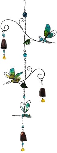 Continental Art Center Three Dragonflies Wind Chime