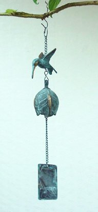 Brass Hummingbird Wind Chime