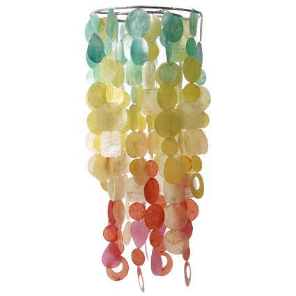 Large Multi Color Capiz Shell Windchimes