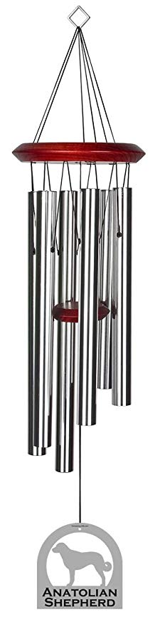 Chimesofyourlife E4261 Wind Chime, Anatolian Shepherd/Silver, 27-Inch