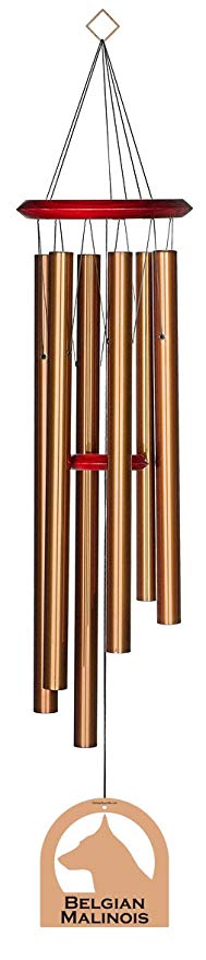 Chimesofyourlife 4385 Wind Chime, Belgian Malinois/Bronze, 35-Inch