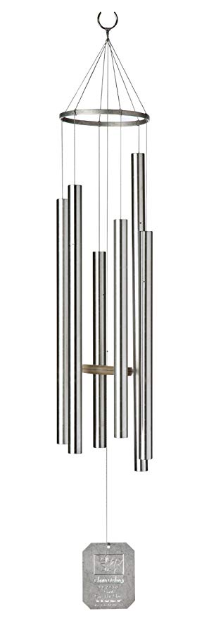 Grace Note Chimes 1S 36-Inch Earth Song Wind Chimes, Small, Silver