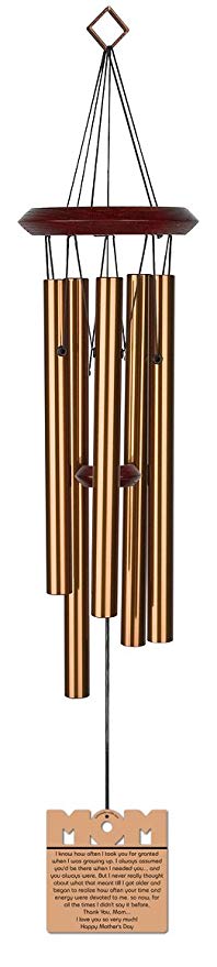 Chimesofyourlife md-mom's smile-heart-19-bronze Thank You Mother's Day Wind Chime, 19-Inch, Bronze