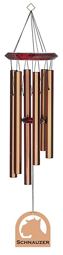 Chimesofyourlife E4151 Wind Chime, Schnauzer/Bronze, 27-Inch