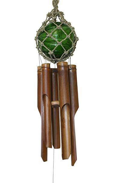 Cohasset 262 Glass Ball Wind Chime, 4-Inch, Green Trail