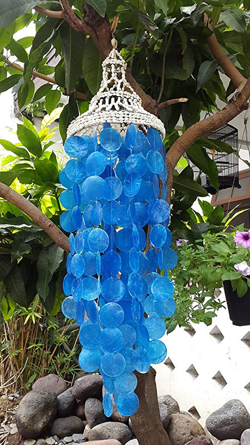 East-J Blue Nassa Capiz Wind Chime (31