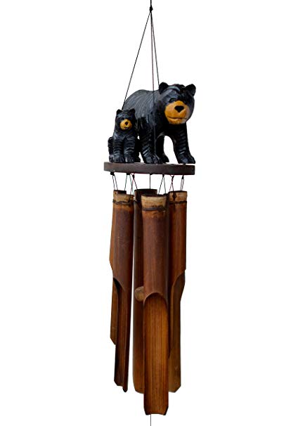 Cohasset Gifts 171BBF Bear Family Wind Chime, Black